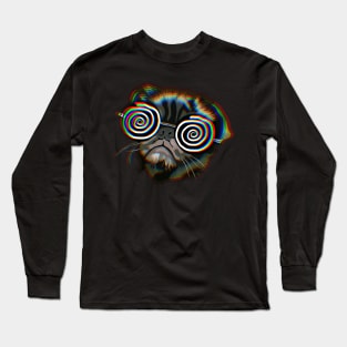 Hypnotizing Pug Chromatic Version Long Sleeve T-Shirt